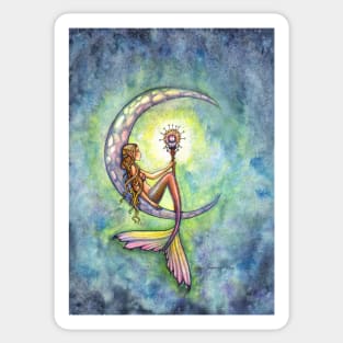 "Mermaid Moon" Mermaid Art by Molly Harrison Sticker